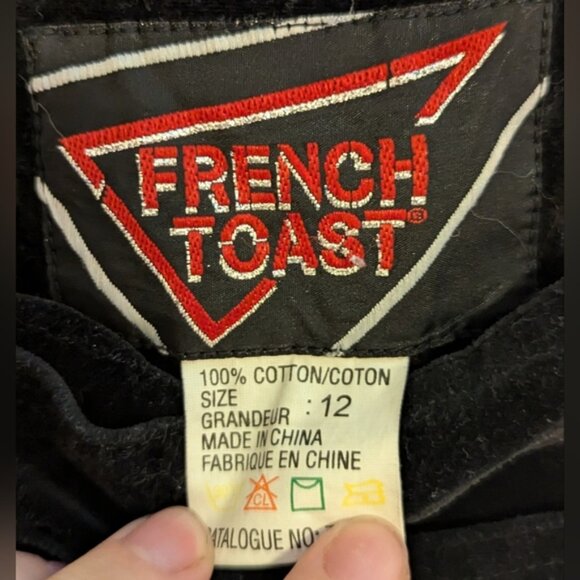 French Toast Black Velvet Overalls - Youth Size 12 - Picture 3 of 4
